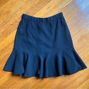 Carven black flare skirt